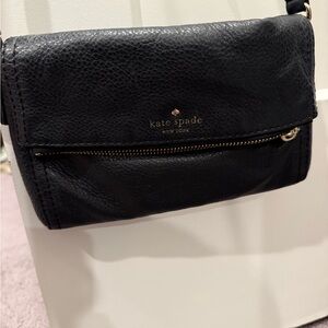 Kate Spade Black Textured Crossbody Bag